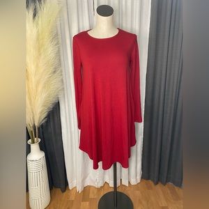 Red oversized dress